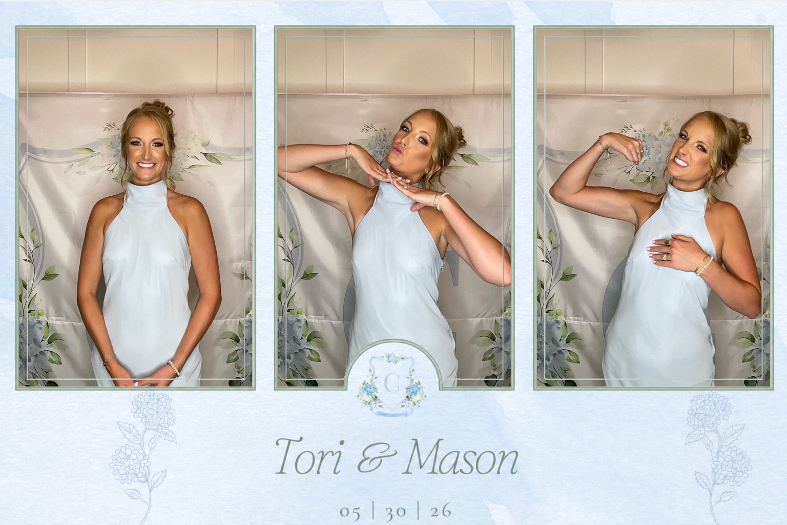 Bridesmaid posing at Tori and Mason's wedding