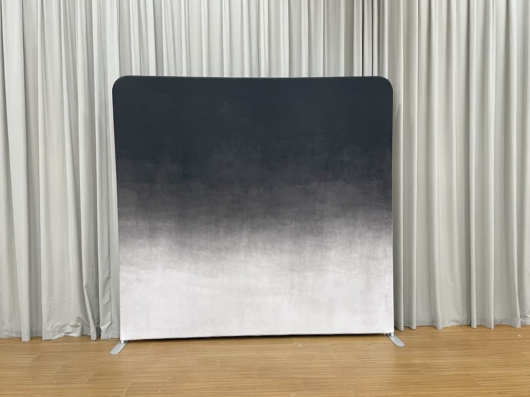 Brushed Black and White photo booth backdrop