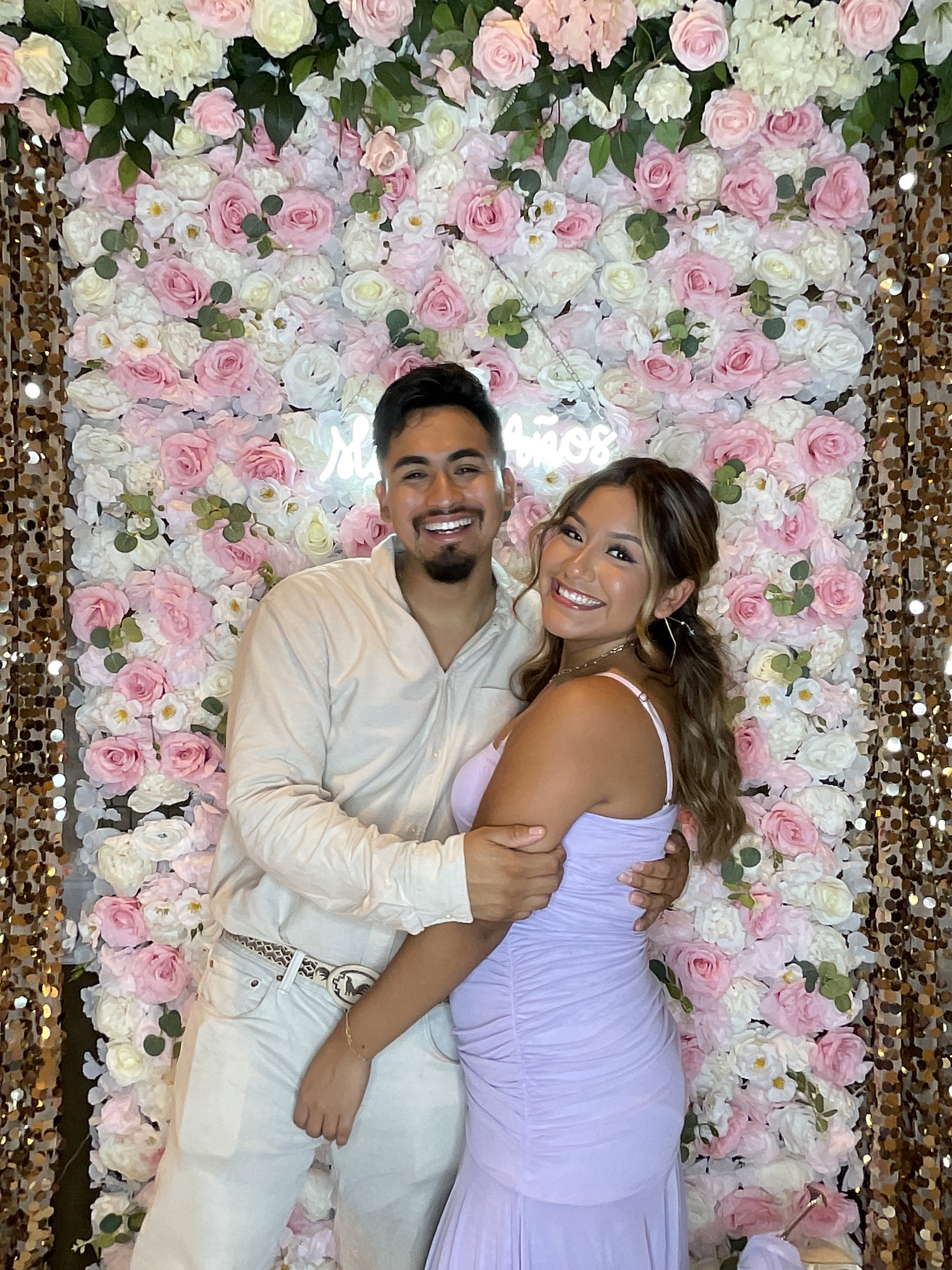 Guests celebrating at Yareli's quinceañera