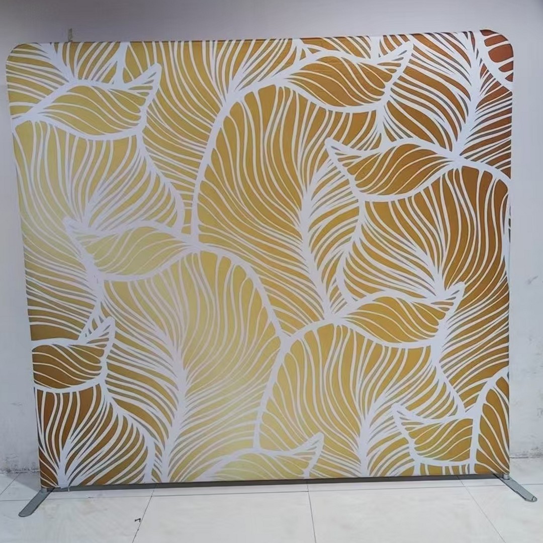 Golden Leaves photo booth backdrop