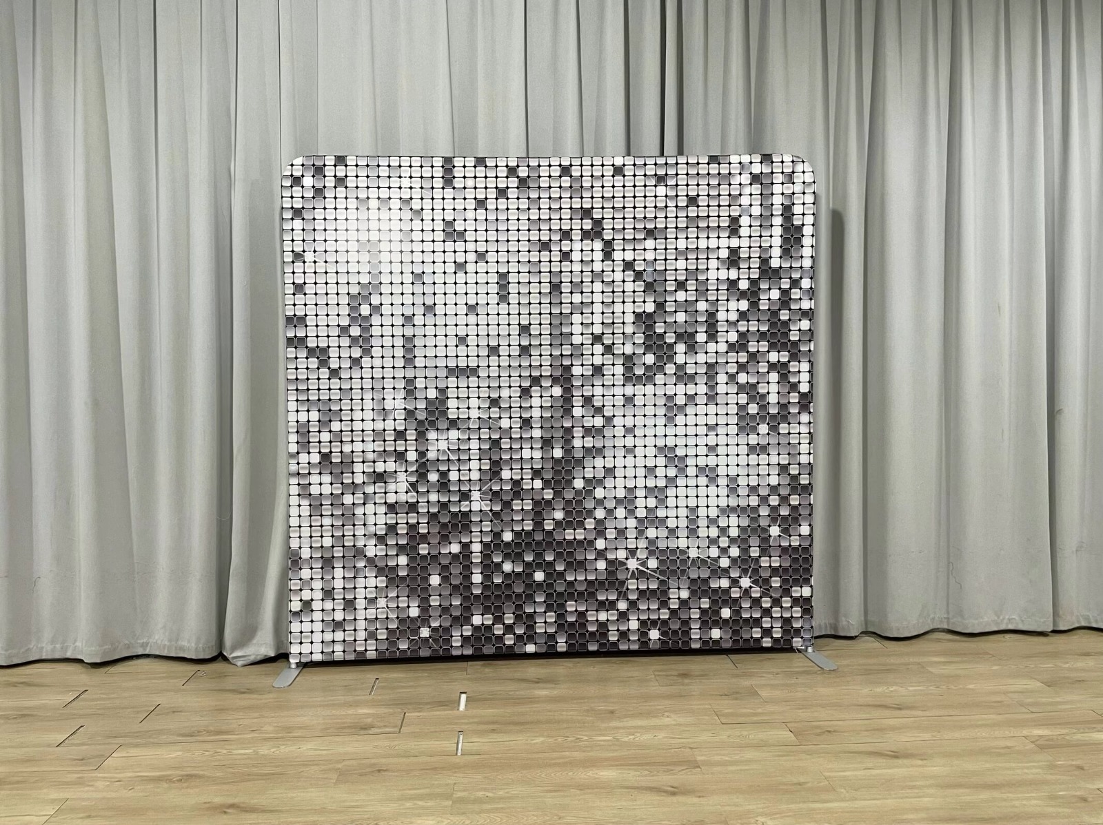 Silver Sequins photo booth backdrop