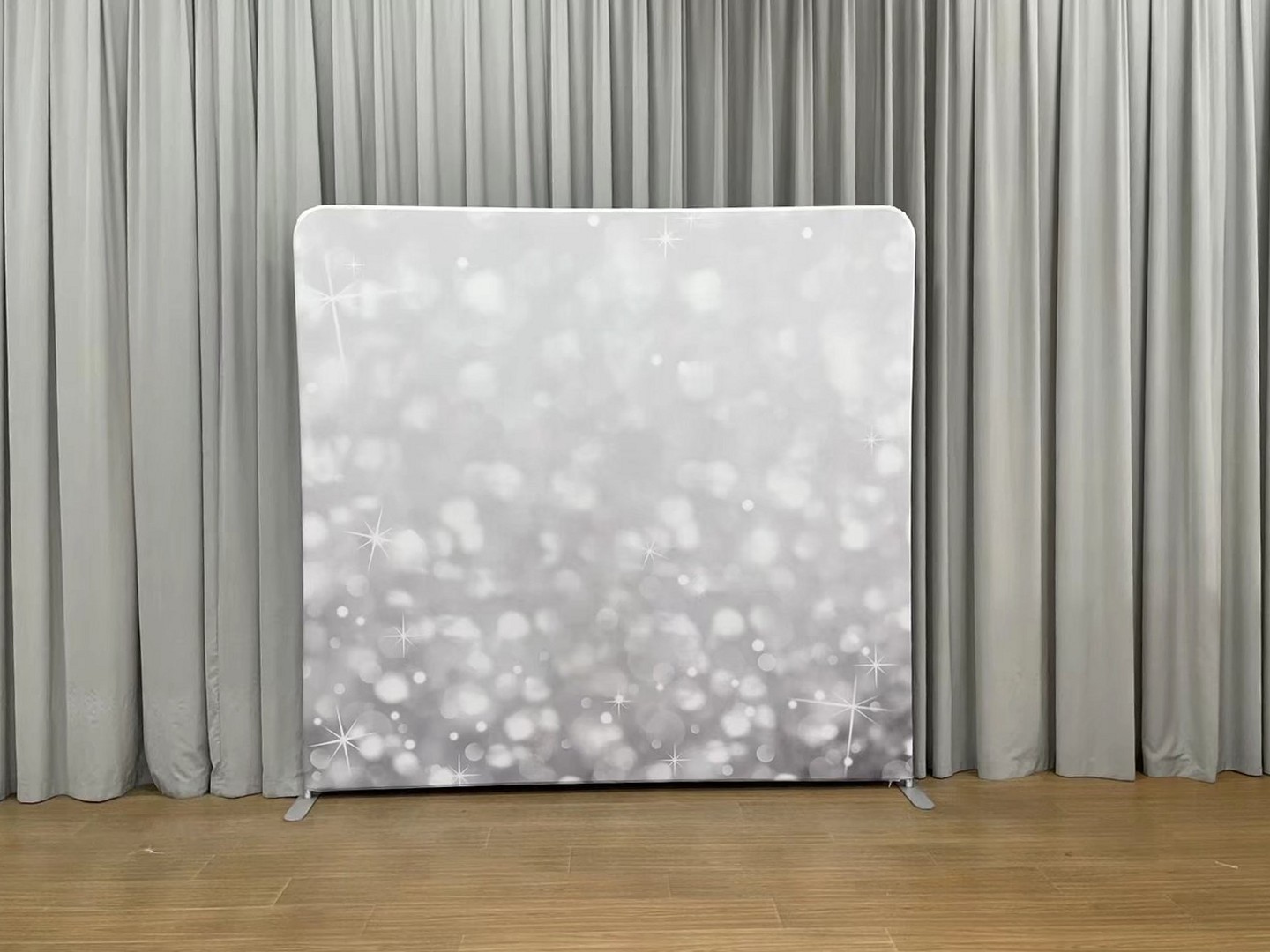 Silver Sparkle photo booth backdrop